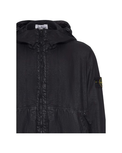 Stone Island Black Bomber Jackets for men