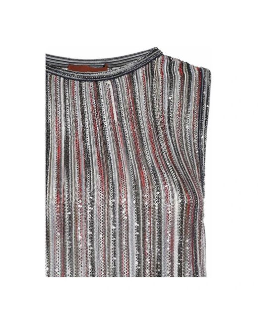 Missoni Gray Sleeveless Tops