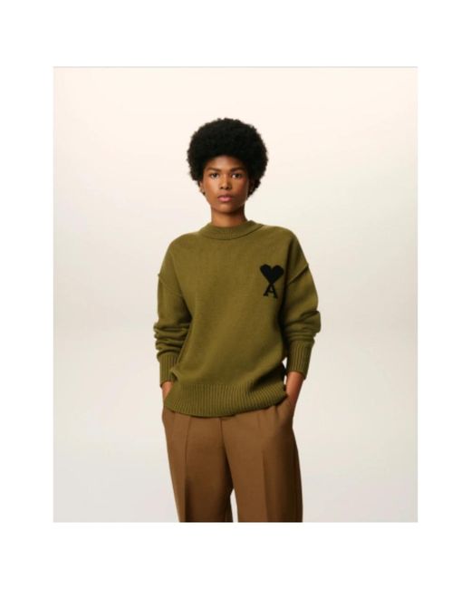 AMI Green Rundhals-Strickware