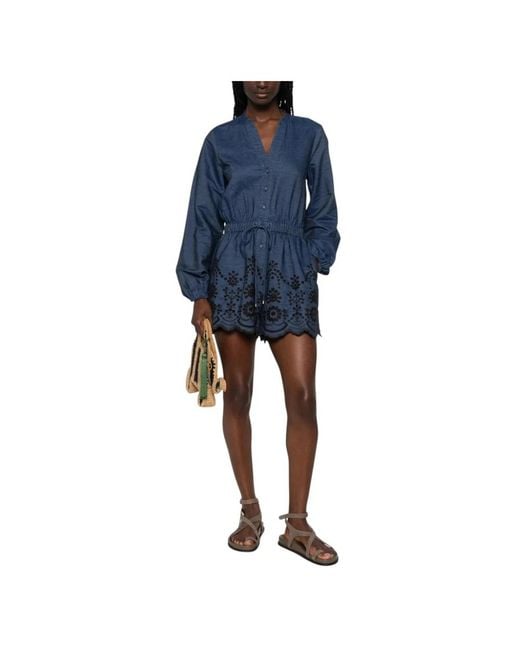Mc2 Saint Barth Blue Short Dresses