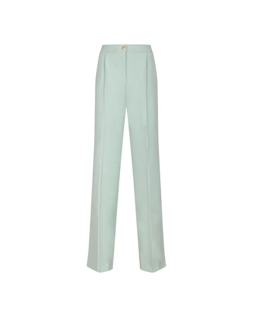 Mint straight leg trousers Nenette de color Green