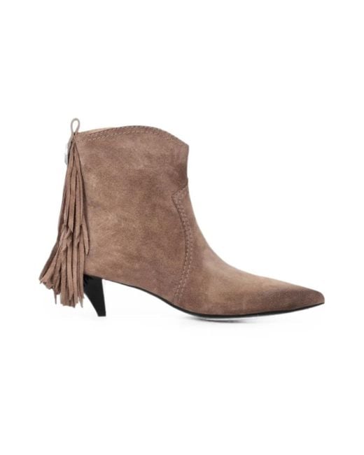 Pinko Brown Cowboy & Biker Boots