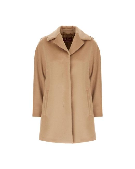Single-Breasted Coats Max Mara de color Brown