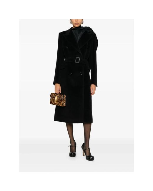 Tagliatore Black Belted Coats
