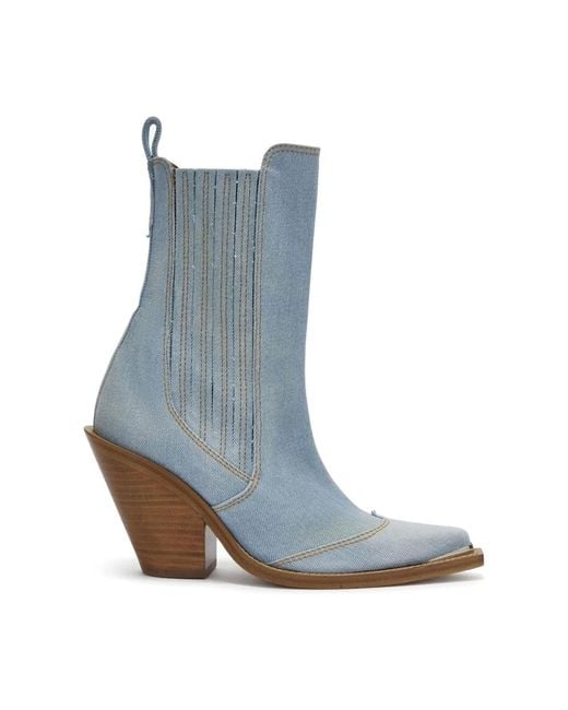Ermanno Scervino Blue Cowboy Boots