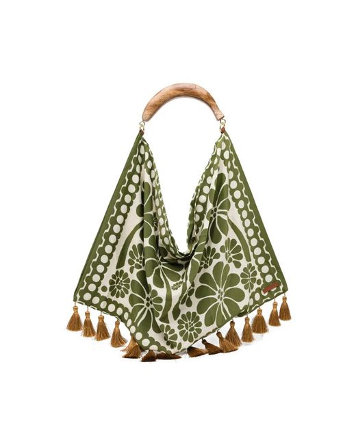 Farm Rio Green Tote Bags