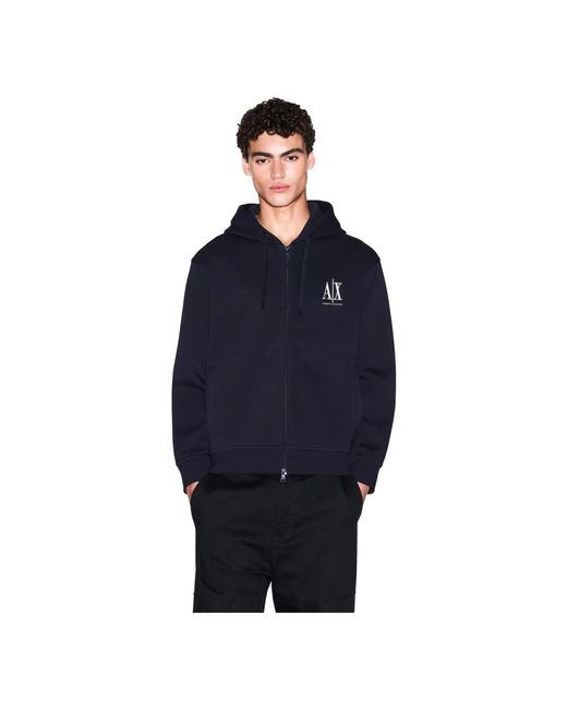 ARMANI EXCHANGE Blue Zip-Throughs for men