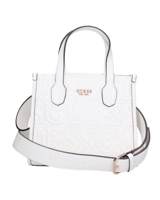 Guess White Handtasche mit 2 fächern