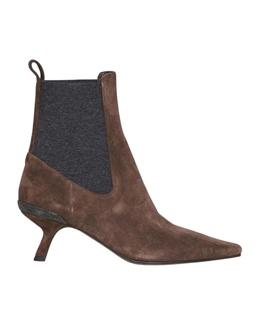 Brunello Cucinelli Brown Heeled Boots