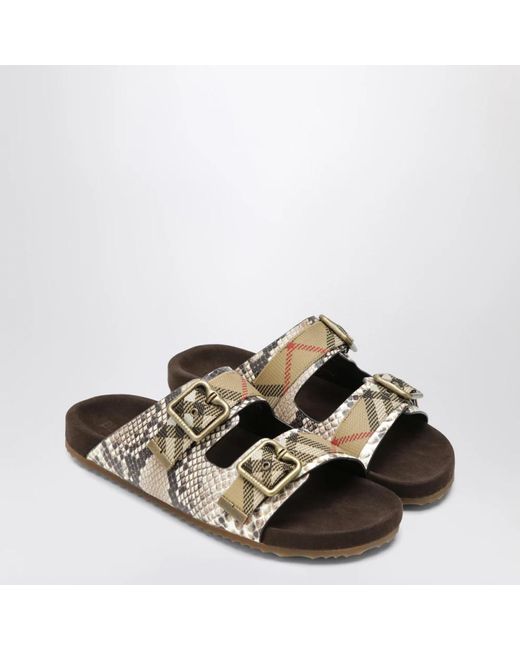 Burberry Metallic Sliders