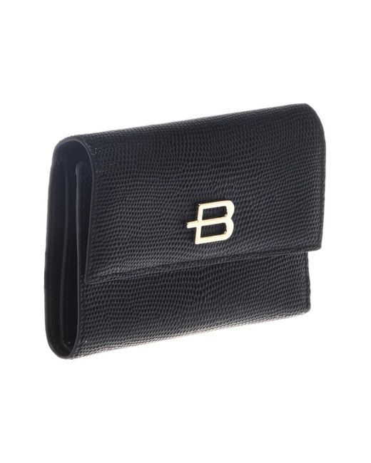 Baldinini Blue Lizard Print Wallet