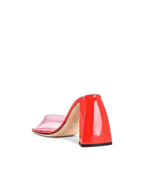 By Far Pink Heeled Mules