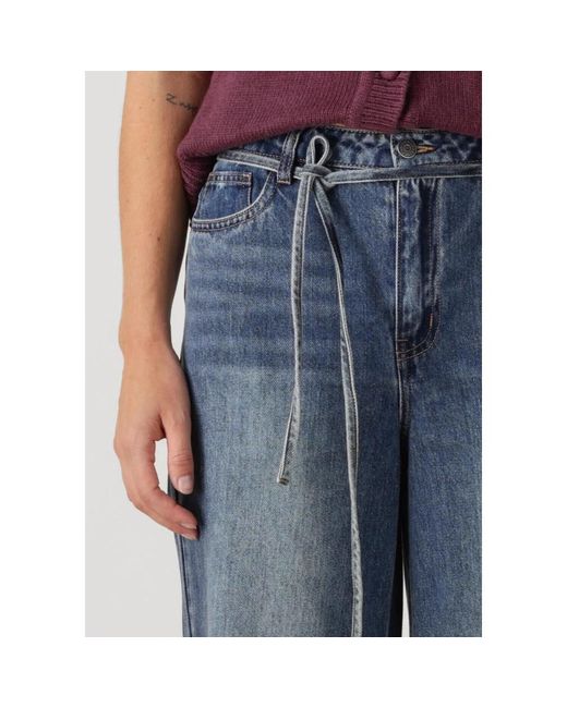 Object Jeans ,Blauw ,Wijde Jeans Voor Stijlvolle Comfortabele Outfits in het Blue