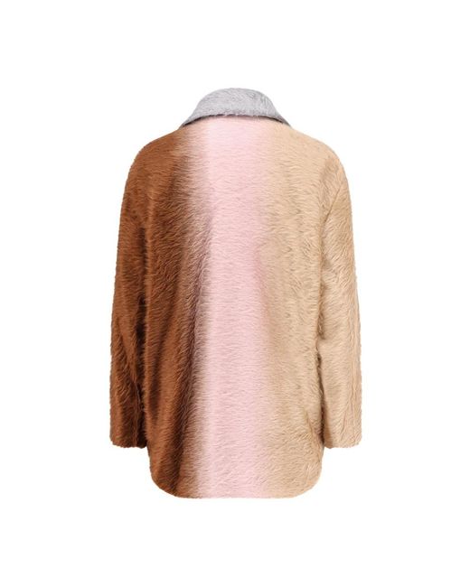 Fendi Brown Faux Fur & Shearling Jackets