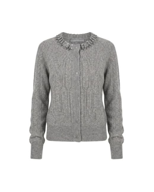 Ermanno Scervino Gray Cashmere Knitwear