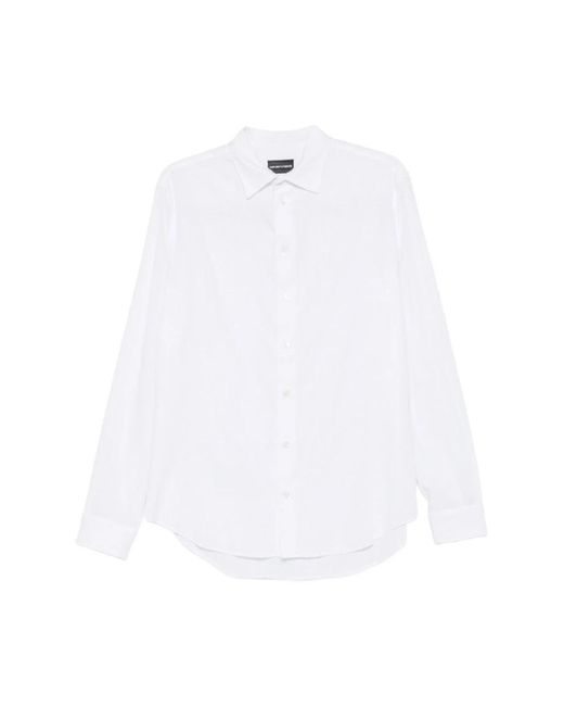 Emporio Armani White Casual Shirts for men