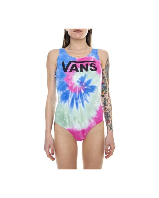 Vans Tops ,Blauw ,Katoen Tie-Dye Schoenen Met Logo Print in het Blue