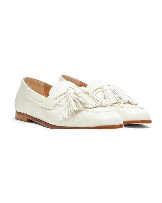 Stuart Weitzman Schoenen ,Lindi Tassel Loafer in het White
