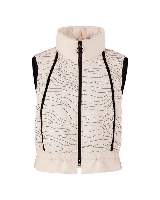 Marc Cain Jassen ,Wit ,Polyester Wattierte Steppweste in het Natural