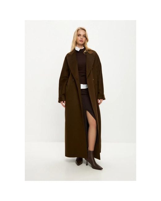 Belted Coats CESARE GASPARI en coloris Brown
