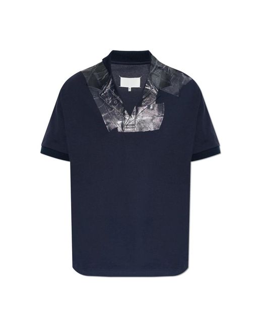 Maison Margiela Polo in het Blue voor heren