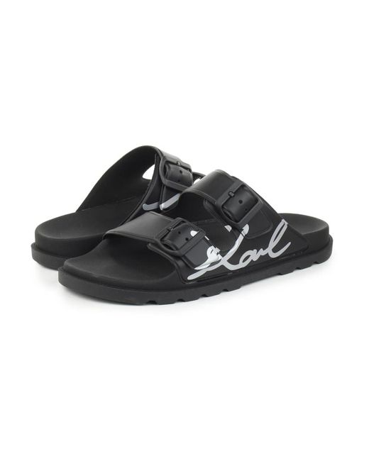 Karl Lagerfeld Black Sliders