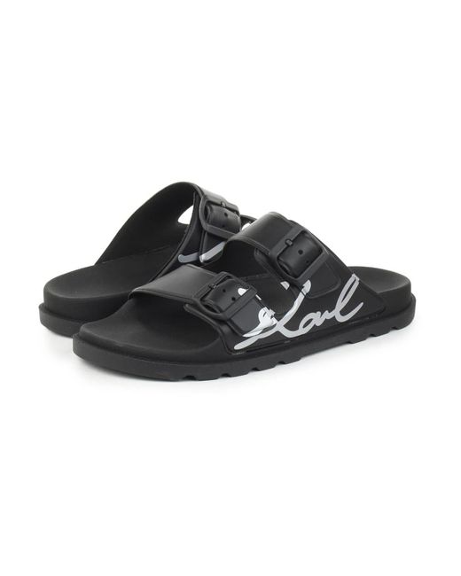 Karl Lagerfeld Black Sliders