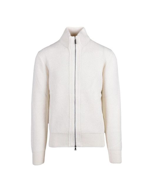 Kangra Strickjacke Mit Reißverschluss in White für Herren