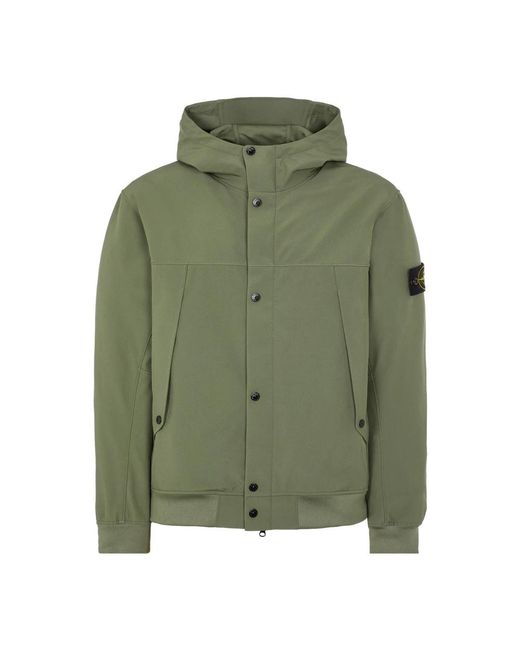 Stone Island Light Soft Shell-R Jacket in het Green voor heren