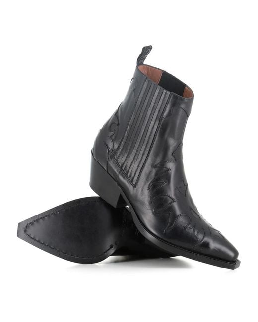 Sartore Black Cowboy & Biker Boots