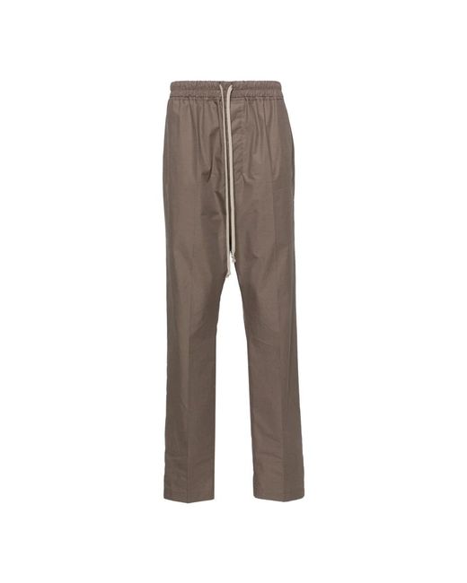Rick Owens Gray Straight Trousers for men