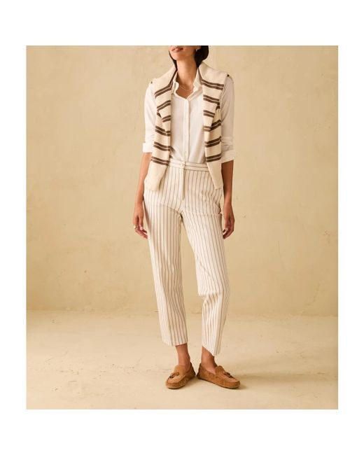 Pennyblack White Slim-Fit Trousers