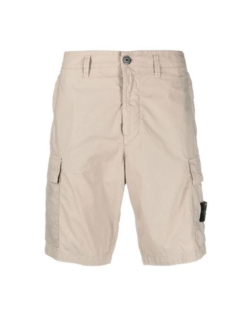 Stone Island Natural Casual Shorts for men