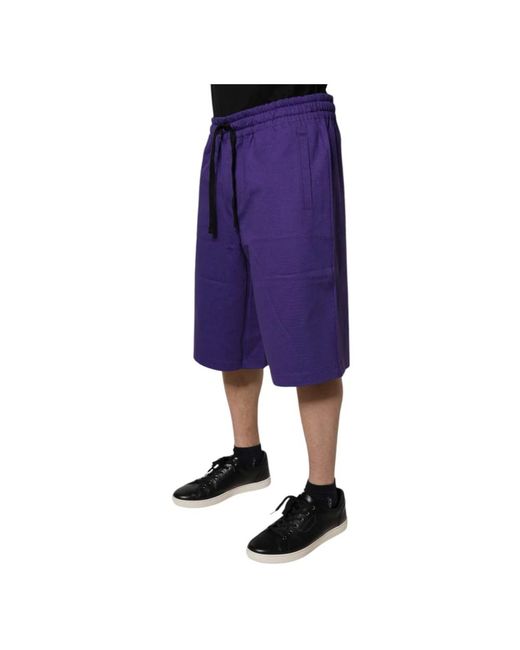 Dolce & Gabbana Purple Bermudas for men