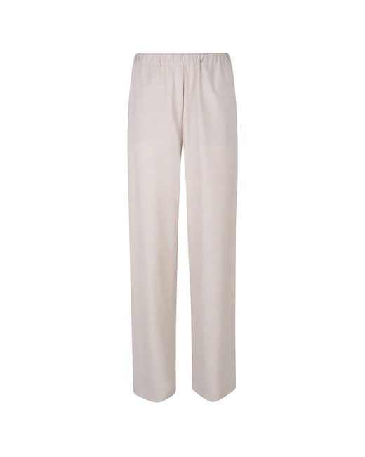 Fabiana Filippi Gray Straight Trousers