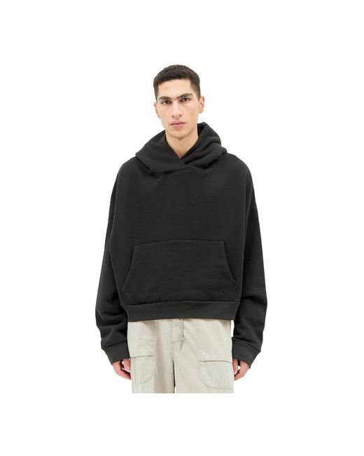 Entire studios Hoodies & Sweatvesten ,Zwart ,Katoen Katoenen Fleece Hoodie in het Black voor heren