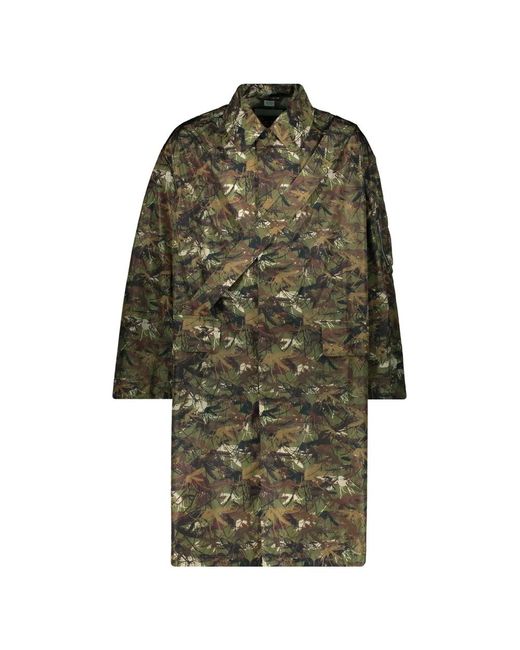 Random Identities Jassen ,Veelkleurig ,Nylon Nylon Trenchcoat Met Klepzakken in het Green voor heren
