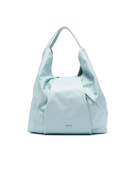 Vic Matié Blue Türkisblaue kalbsleder-tote-tasche