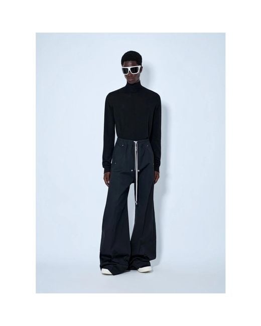 Rick Owens Blue Wide Trousers for men