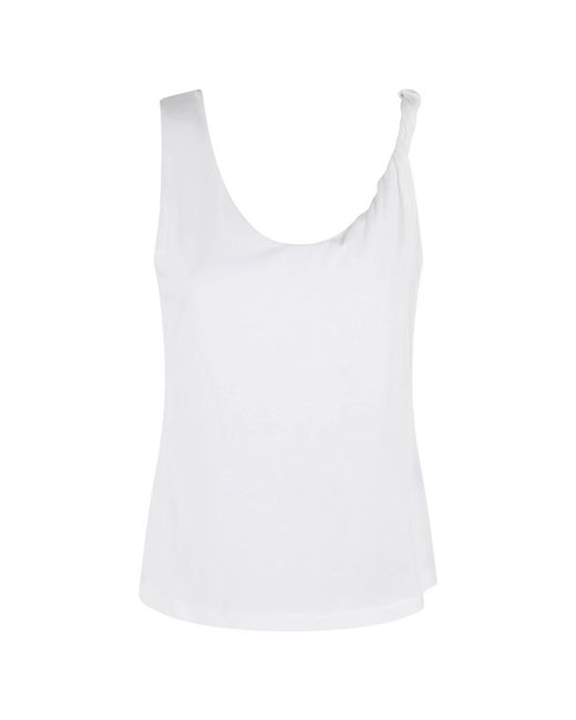 Sleeveless Tops FEDERICA TOSI de color White