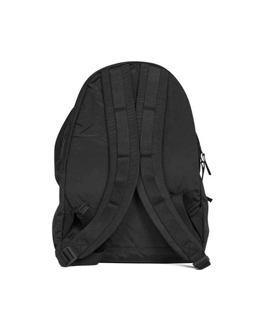 Stone Island Black Mini Front Zip Pocket Utility Backpack for men