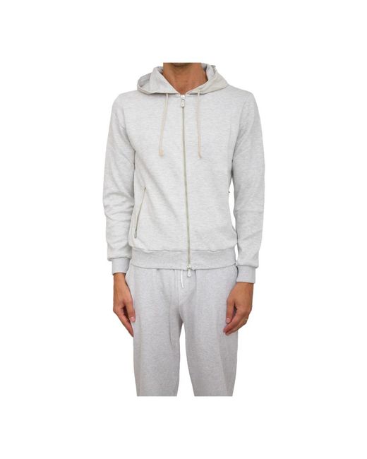 Eleventy Gray Zip-Throughs for men