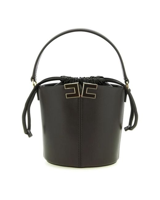 Elisabetta Franchi Black Bucket Bags