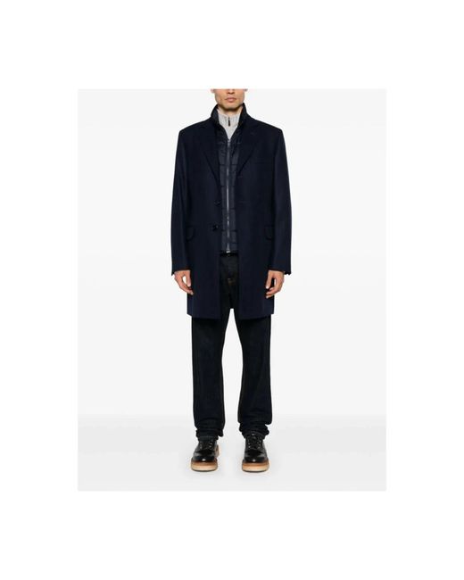 Fay Blue Single-Breasted Coats for men