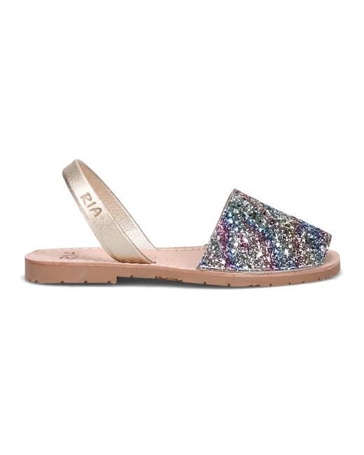 Ria Menorca Blue Flat Sandals