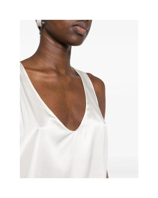 Pinko White Sleeveless Tops