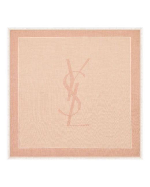 Saint Laurent Brown Silk Scarves