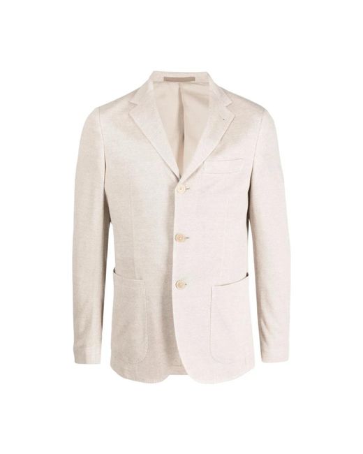 Eleventy Linnen Blazer in het Natural voor heren