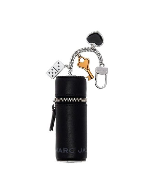 Marc Jacobs Black Schwarzes Lippenstift-Etui Schlüsselanhänger Charm