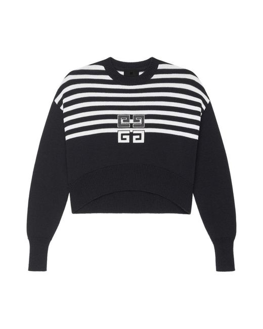 Givenchy Blue Round-Neck Knitwear